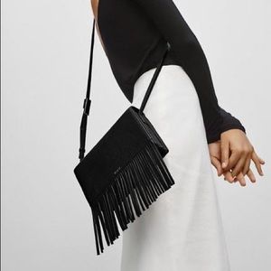 Aritzia Auxiliary Reese bag brown fringe leather